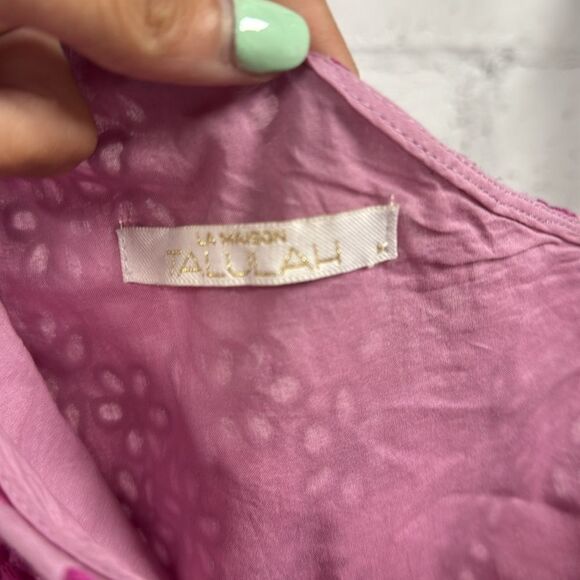 TALULAH Vibrant Pink Dress - Medium - One Shoulder Long Sleeve - LIKE NEW - Picture 2 of 4